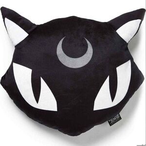 Killstar Black Cat Face Pillow